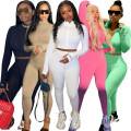 33-H83 Sexy 2 Piece Set Tracksuits Outfits Ladies Two Pieces Jogging Set Fall 2020 Women Clothes